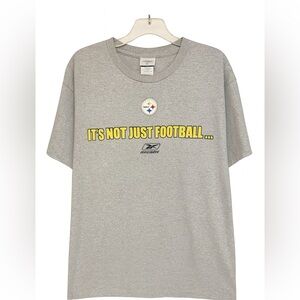 Pittsburgh Steelers Reebok “It’s Not Just Football..." Men M Early 2000s Vintage